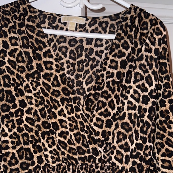 Michael Kors Animal Print Long Sleeve Dress - Picture 5 of 7